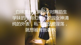 _白袜黑丝jk满足你对舞蹈生学妹的所有幻想，校园女神清纯的外表，私下里反差淫荡，就想被爸爸调教