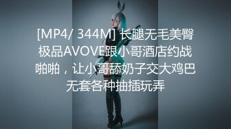 [MP4/ 344M] 长腿无毛美臀极品AVOVE跟小哥酒店约战啪啪，让小哥舔奶子交大鸡巴无套各种抽插玩弄