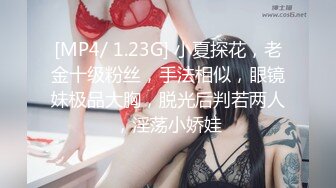 [MP4/ 1.23G] 小夏探花，老金十级粉丝，手法相似，眼镜妹极品大胸，脱光后判若两人，淫荡小娇娃