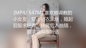 [MP4/ 547M] 喜欢被调教的小女友，穿上衬衣黑丝，翘起屁股求玩弄，扶屌后入抽插，要求浪叫很听话